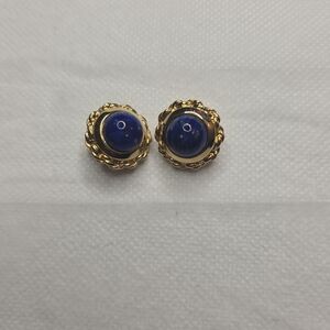 Burberry Blue Stone Gold-tone Earrings